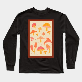 vintage mushroom print Long Sleeve T-Shirt